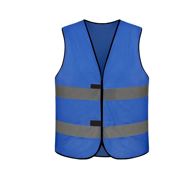 customized reflective fluorescent blue safety vest