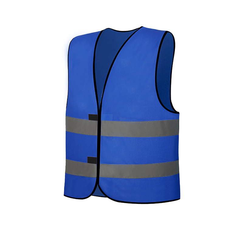 customized reflective fluorescent blue safety vest